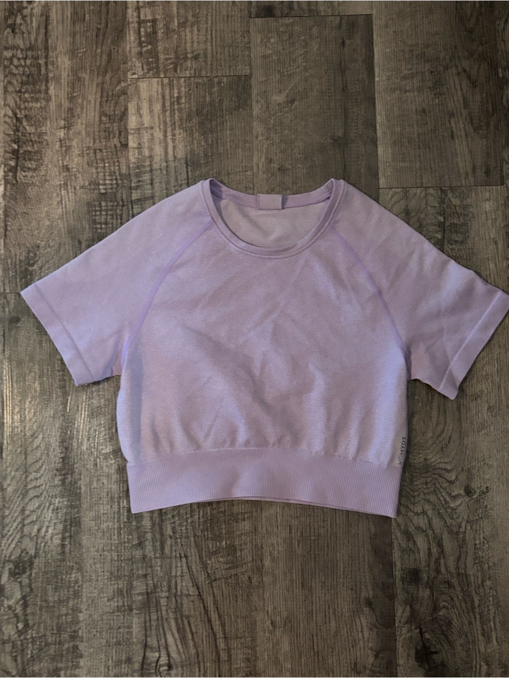 Domyos Cropped Workout Tee - Light Purple - Size Medium